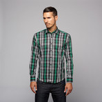 Bespoke // Button Up Shirt // Green Plaid (S)