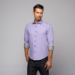 Button Up Shirt // Lilac Dot (S)