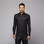 Button Up Shirt // Black Check (L)