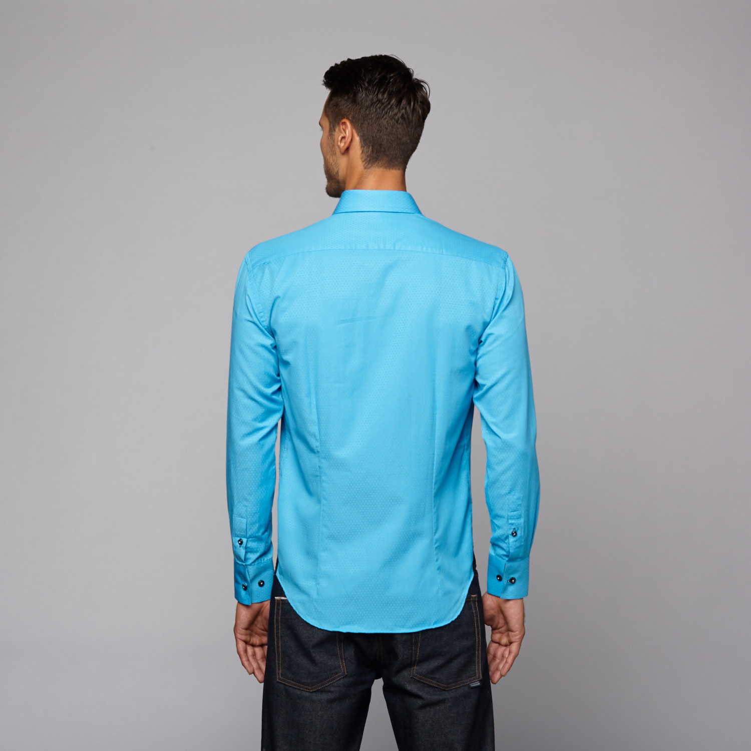 Bespoke // Button Up Shirt // Turquoise Diamond (M) - Clearance Sale ...