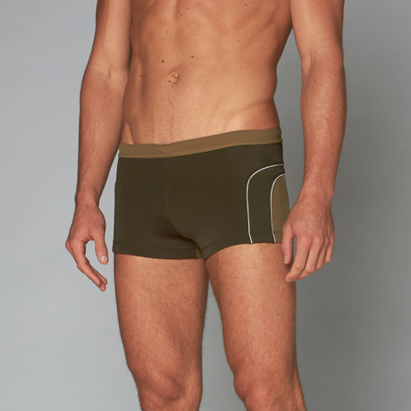 Paradiso Swim Trunk // Moss + Olive (S)