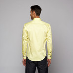 Bespoke // Button Up Shirt // Yellow + Navy (3XL)