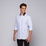 The Kooples // Contrasting Collar Shirt // Light Blue (L)