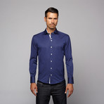 Button Up Shirt // Blue Pattern (M)