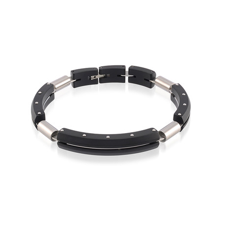Stainless Steep Multi Shape Bracelet (Stainless Steel + Black)