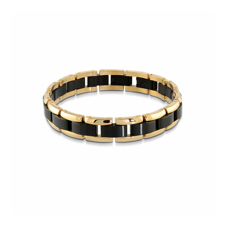 Black + Gold Stainless Steel Bracelet