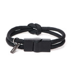 Gelli Black Magnetic Clip // Black Rope (Small)