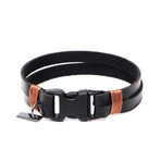 Piacenti Black Clip // Double Black Leather (Small)