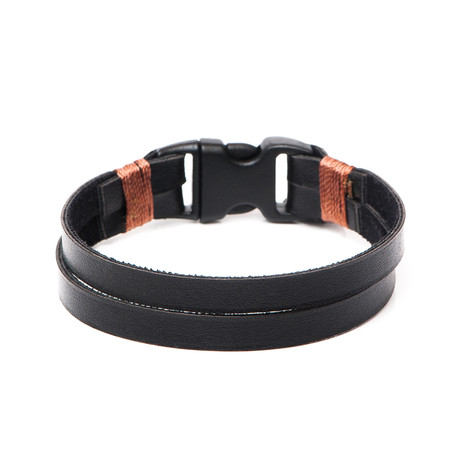 Piacenti Black Clip // Double Black Leather (Small)