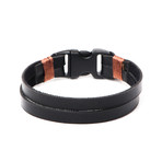 Piacenti Black Clip // Double Black Leather (Small)