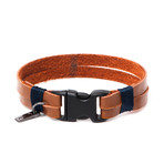 Piacenti Black Clip // Double Light Brown Leather (Small)