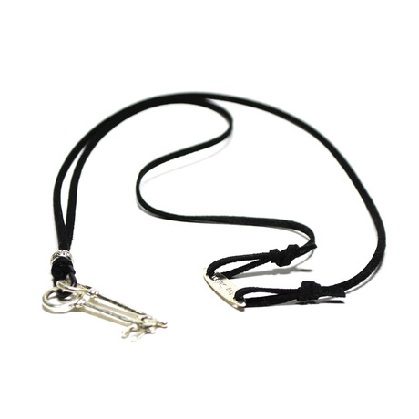 Howel Silver Key // Black Italian Leater