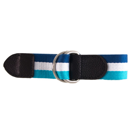 Todd Ribbon Belt // Navy + Turquoise + White (32)