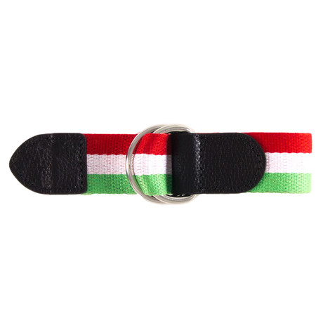 Francisco Ribbon Belt // Red + White + Green (32)