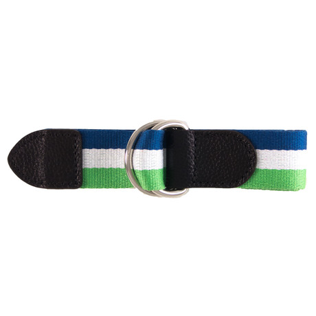 James Ribbon Belt // Navy + White + Green (32)