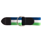 James Ribbon Belt // Navy + White + Green (34)