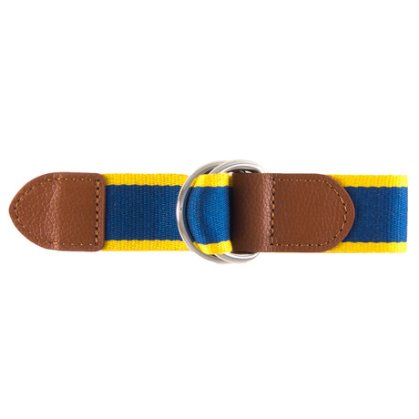 La Fleur Ribbon Belt // Blue + Yellow (32)