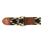 Jeremiah Braided Belt // Navy + Yellow + White (42)