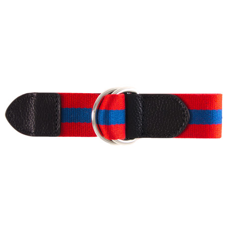 Bruce Ribbon Belt // Red + Blue (32)