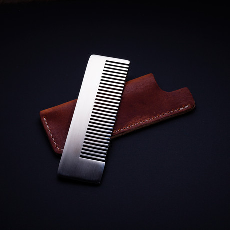 Model No. 4 // Matte Comb + Horween Leather Sheath