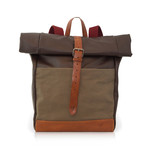 Rollup Backpack // Leather (Black)