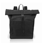 Rollup Backpack // Leather (Black)