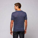 Martin Gordon // Linen Crewneck Tee // Indigo (2XL)