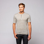 Martin Gordon // Linen Henley // Khaki (2XL)