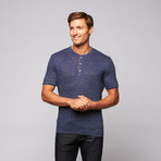 Martin Gordon // Linen Henley // Indigo (S)