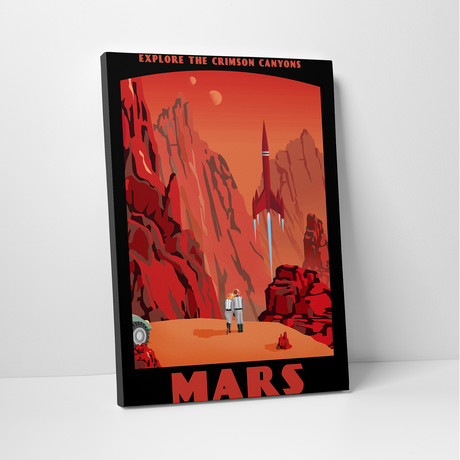 Steve Thomas // Crimson Canyons Of Mars (20"L x 16"H)