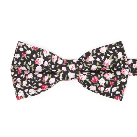 Bow Tie // Black + Pink Floral