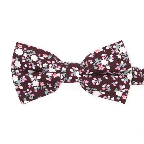 Bow Tie // Dark Cherry Multi Floral