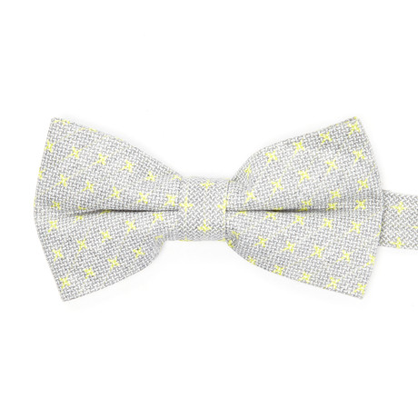 Bow Tie // Grey + Yellow X