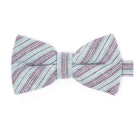 Bow Tie // Blue + Purple Stripe