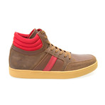 Caledonia Leather + Suede Hi-Top Sneaker // Brown (US: 9)