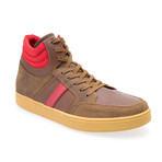 Caledonia Leather + Suede Hi-Top Sneaker // Brown (US: 9)