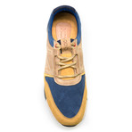 Praga Leather Sneaker // Brown + Blue (US: 7)