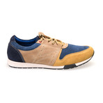 Praga Leather Sneaker // Brown + Blue (US: 7)