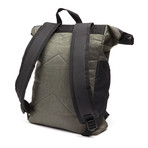 Haunted Roll Top Backpack // Black + Grey