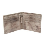Closed Leather Wallet // Grey