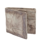 Closed Leather Wallet // Grey