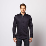 Contrast Trim Shirt // Navy (S)