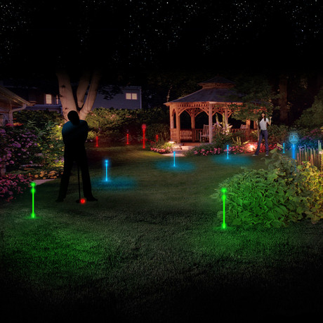 Backyard Night Golf Set // 3 LED Balls + 24 LED Markers