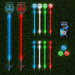 Backyard Night Golf Set // 3 LED Balls + 24 LED Markers