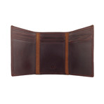 Antique Leather Tri-Fold Wallet