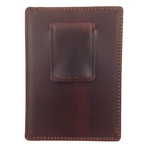Antique Leather Money Clip // Brown