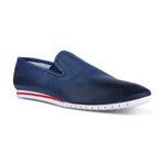 Alan Perforated Slip On // Navy (Euro: 40)