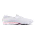 Alan Perforated Slip On // White (Euro: 40)