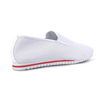 Alan Perforated Slip On // White (Euro: 44)