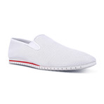 Alan Perforated Slip On // White (Euro: 44)